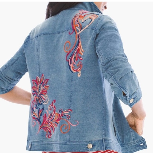 NWOT Chico’s Zenergy Embroidered Jacket - Picture 5 of 5